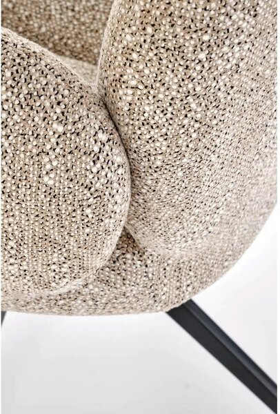Scaun K568, bej inchis/negru, stofa clasica/otel, 65x64x82 cm