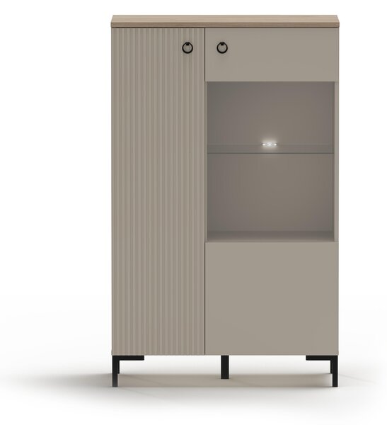 Vitrină Demandaron 2 (taupe + stejar silverjack) . 1116816