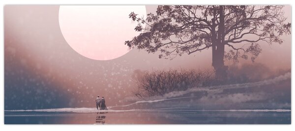 Tablou Perechea îndrăgostită (120x50 cm)