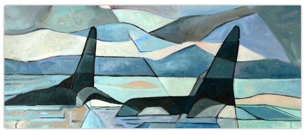 Tablou - Balene (120x50 cm)