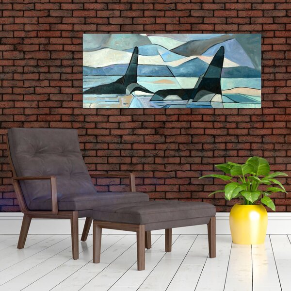 Tablou - Balene (120x50 cm)