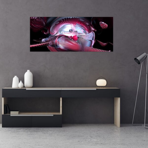 Tablou - Abstracție, viermi spațiali (120x50 cm)