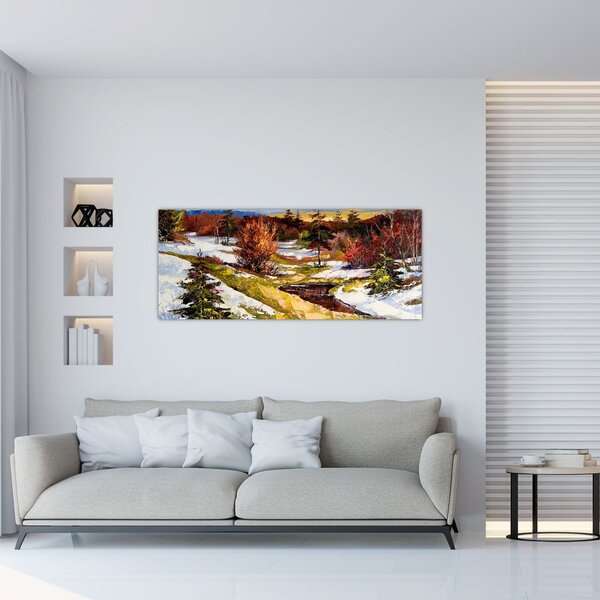 Tablou - Sosirea primăverii (120x50 cm)