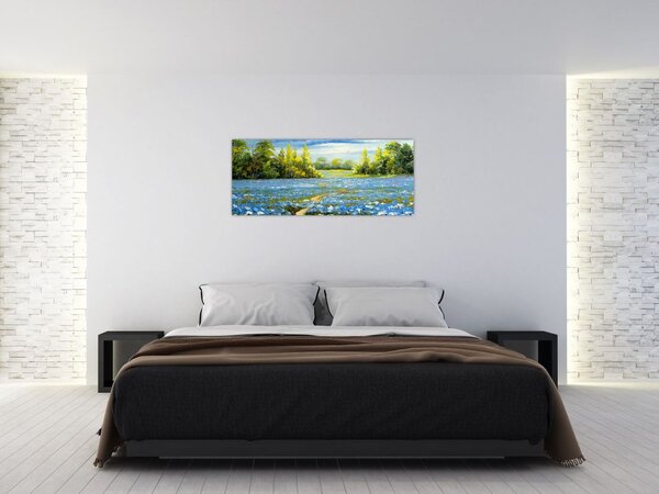 Tablou - Drum de câmp, pictură în ulei (120x50 cm)