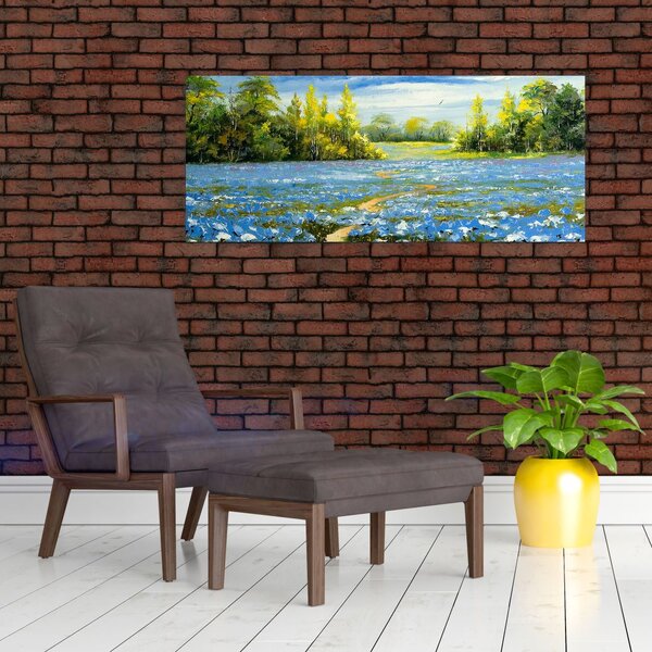 Tablou - Drum de câmp, pictură în ulei (120x50 cm)