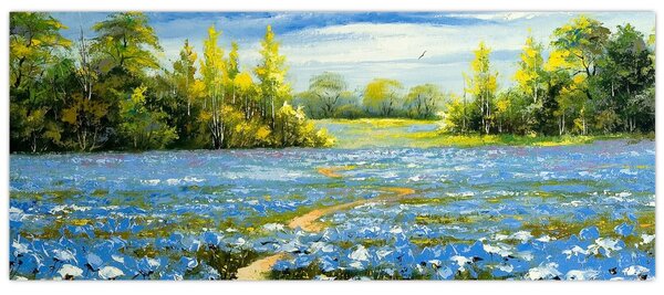 Tablou - Drum de câmp, pictură în ulei (120x50 cm)