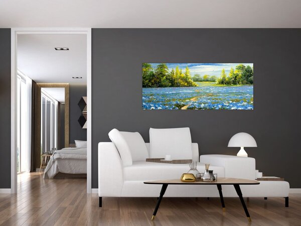 Tablou - Drum de câmp, pictură în ulei (120x50 cm)