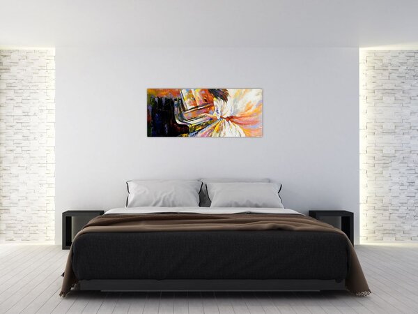 Tablou - Femeia cântând la pian (120x50 cm)