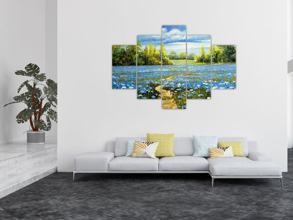 Tablou - Drum de câmp, pictură în ulei (150x105 cm)