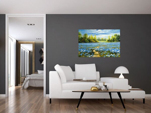 Tablou - Drum de câmp, pictură în ulei (90x60 cm)