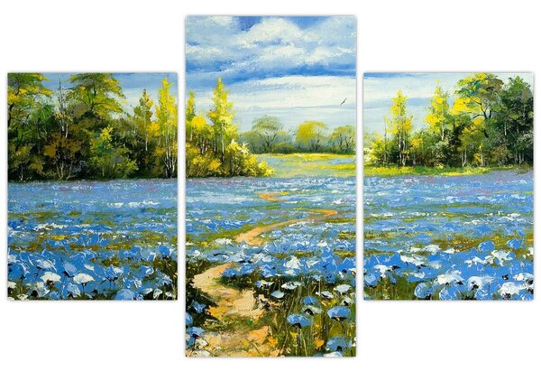 Tablou - Drum de câmp, pictură în ulei (90x60 cm)