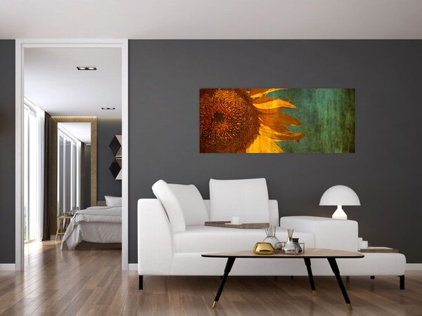 Tablou - Floarea soarelui (120x50 cm)