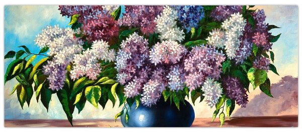 Tablou - Buchet de liliac (120x50 cm)