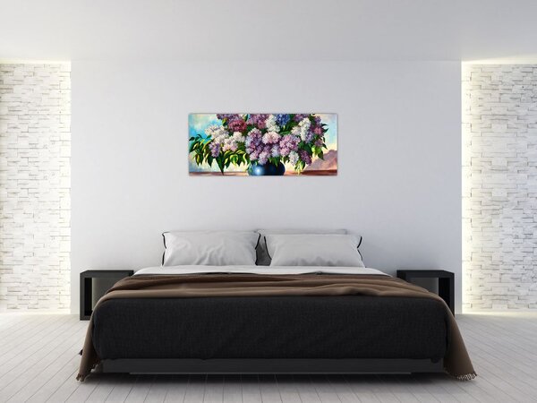 Tablou - Buchet de liliac (120x50 cm)