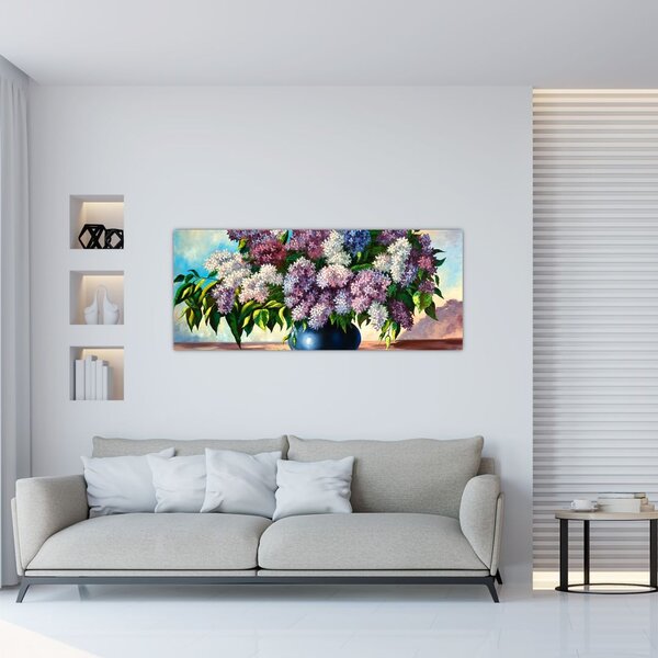 Tablou - Buchet de liliac (120x50 cm)