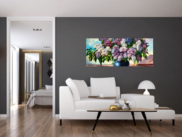 Tablou - Buchet de liliac (120x50 cm)