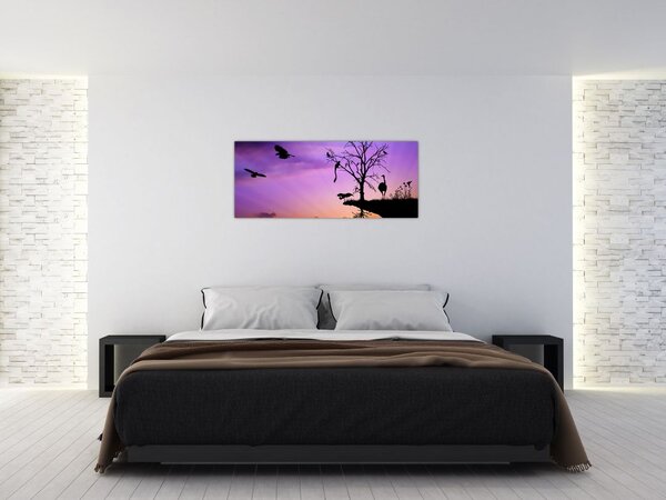 Tablou - Siluetele animalelor (120x50 cm)