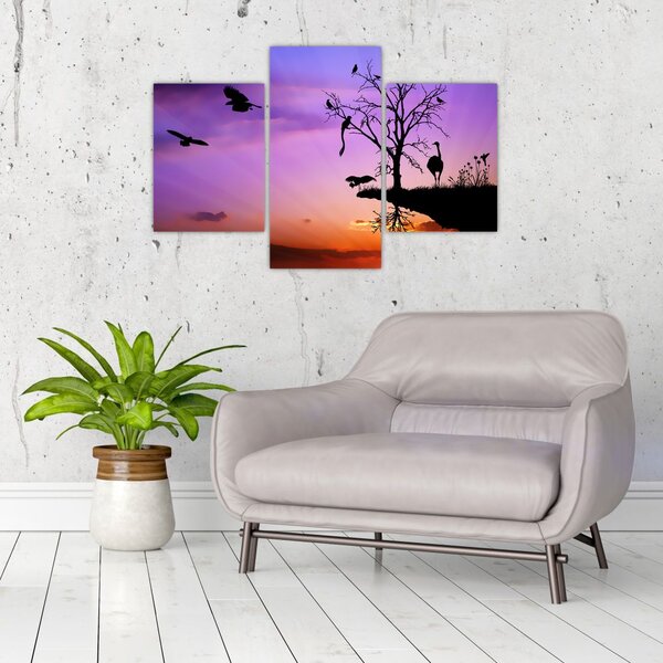 Tablou - Siluetele animalelor (90x60 cm)