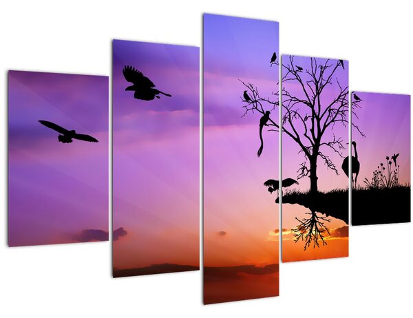 Tablou - Siluetele animalelor (150x105 cm)