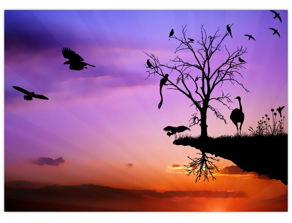 Tablou - Siluetele animalelor (70x50 cm)