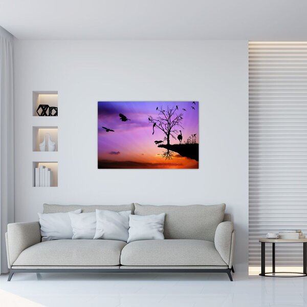 Tablou - Siluetele animalelor (90x60 cm)