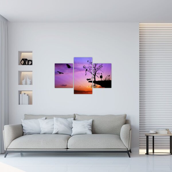 Tablou - Siluetele animalelor (90x60 cm)