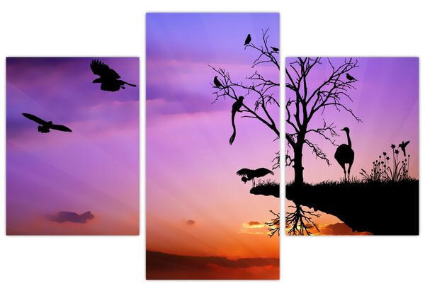 Tablou - Siluetele animalelor (90x60 cm)