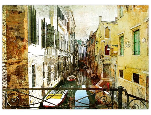Tablou - Strada din Veneția (70x50 cm)