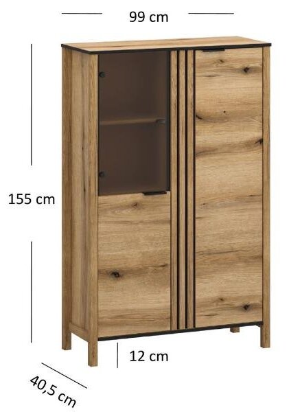 Vitrină Hemos 2 (stejar evoke) . 1116847