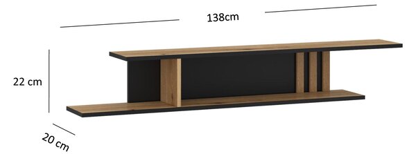 Raft de perete Hemos (stejar evoke) . 1116848