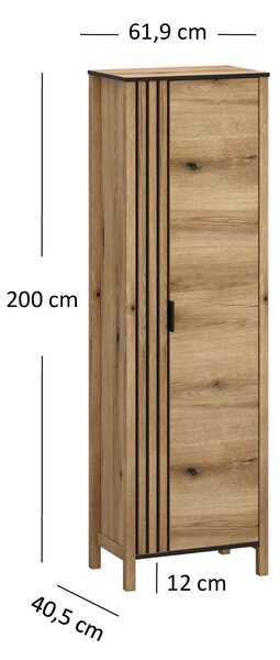 Dulap cu rafturi Hemos (stejar evoke) . 1116856