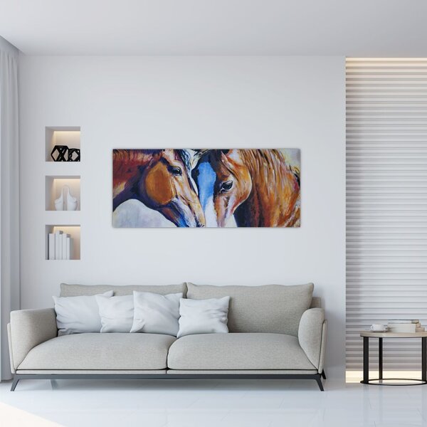 Tablou - Caii îndrăgostiți (120x50 cm)