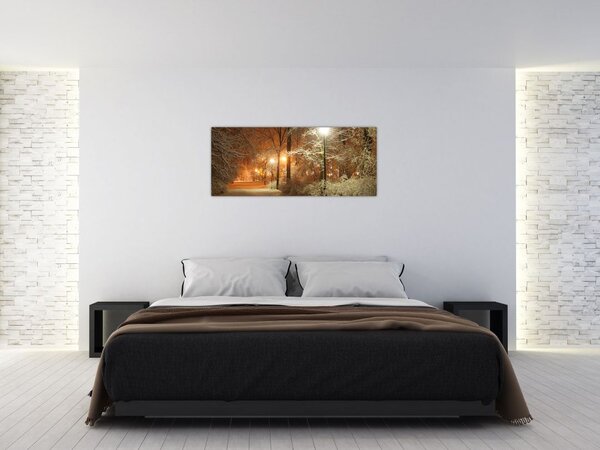 Tablou - Parcul înzăpezit (120x50 cm)