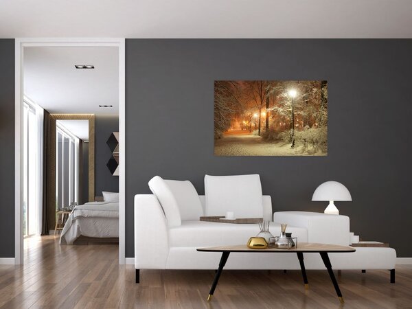 Tablou - Parcul înzăpezit (90x60 cm)