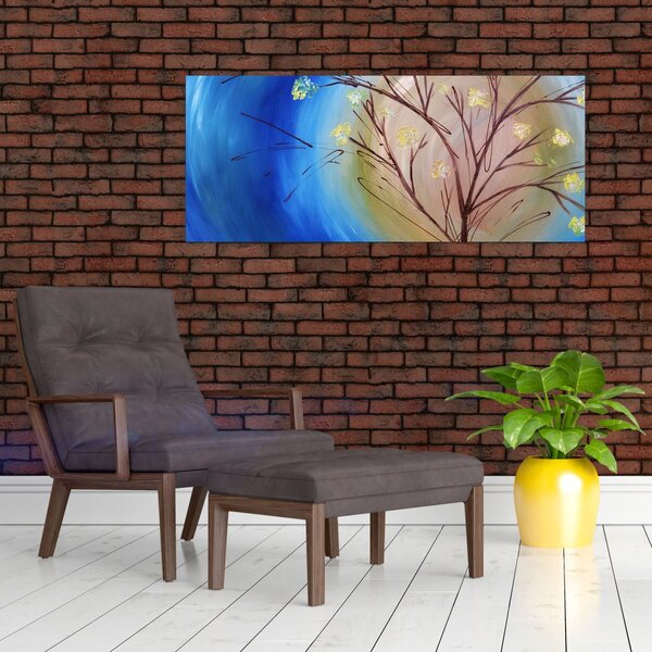 Tablou - Copac în fața soarelui (120x50 cm)