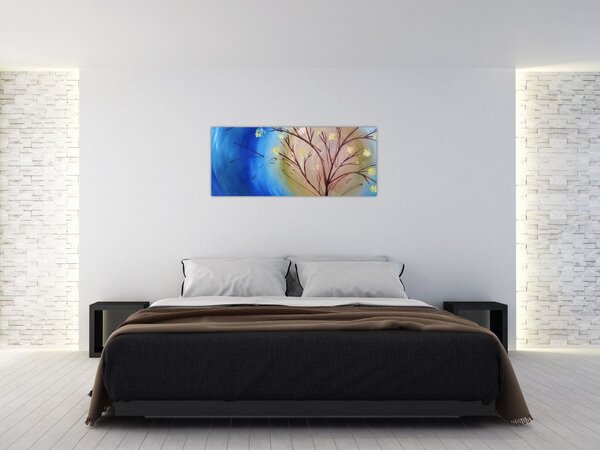 Tablou - Copac în fața soarelui (120x50 cm)