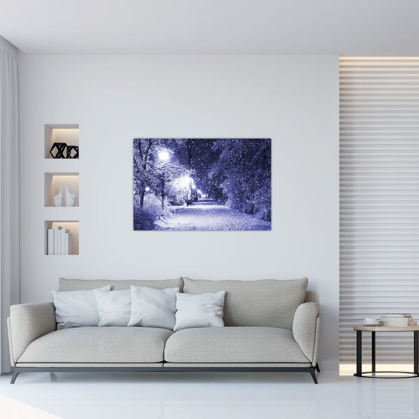 Tablou - Noaptea magică de iarnă (90x60 cm)