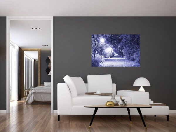 Tablou - Noaptea magică de iarnă (90x60 cm)