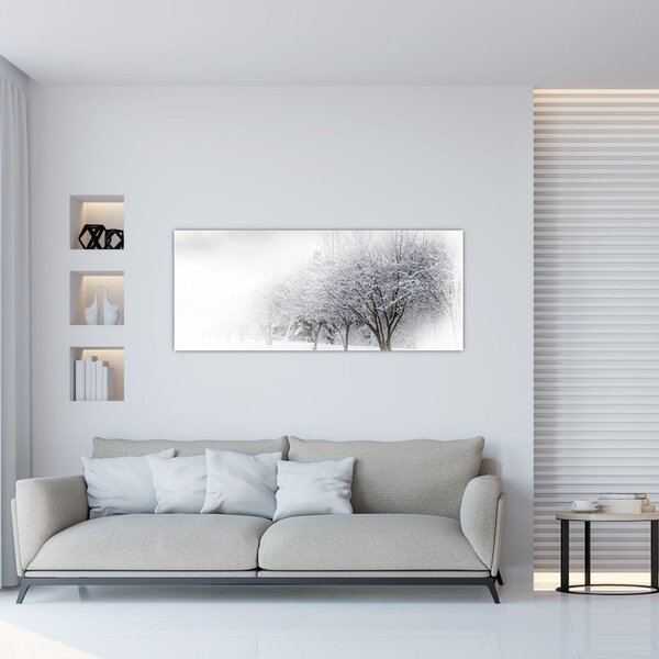 Tablou - Aleea de iarnă (120x50 cm)
