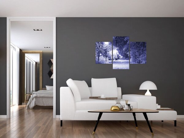 Tablou - Noaptea magică de iarnă (90x60 cm)