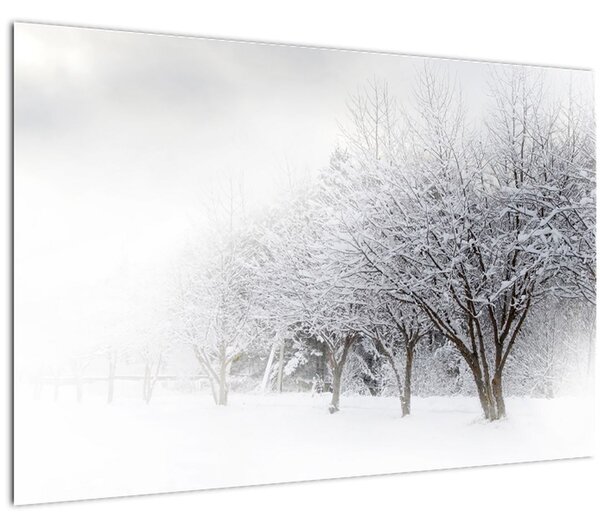 Tablou - Aleea de iarnă (90x60 cm)