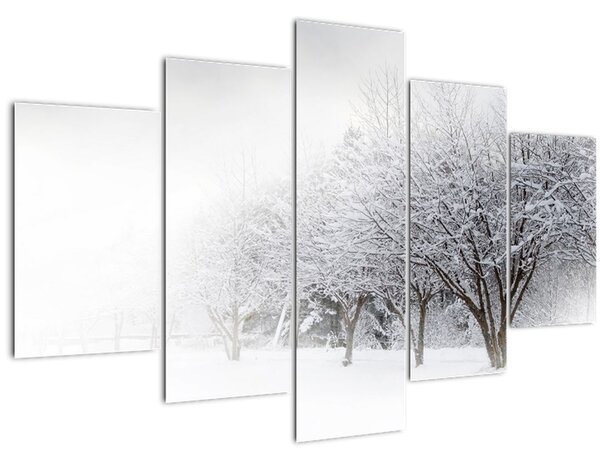 Tablou - Aleea de iarnă (150x105 cm)