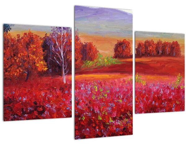 Tablou - Peisaj roșu (90x60 cm)