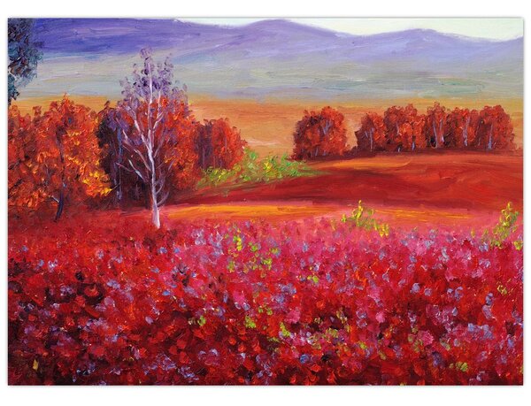 Tablou - Peisaj roșu (70x50 cm)