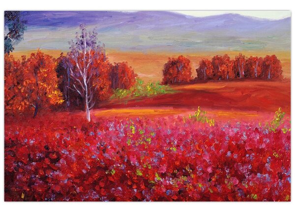 Tablou - Peisaj roșu (90x60 cm)