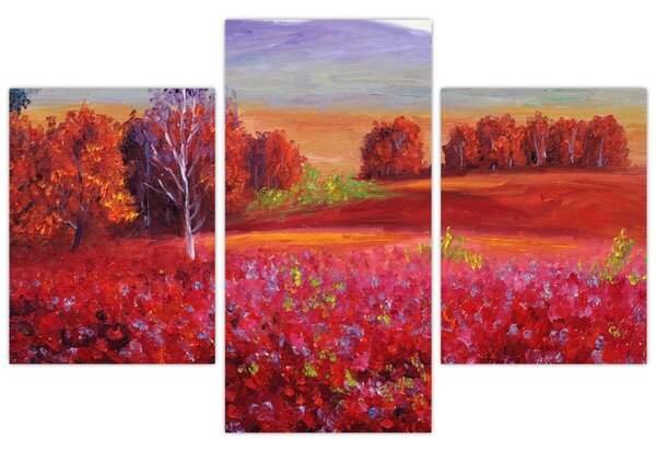 Tablou - Peisaj roșu (90x60 cm)