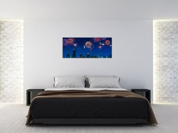 Tablou - Artificii in Miami (120x50 cm)