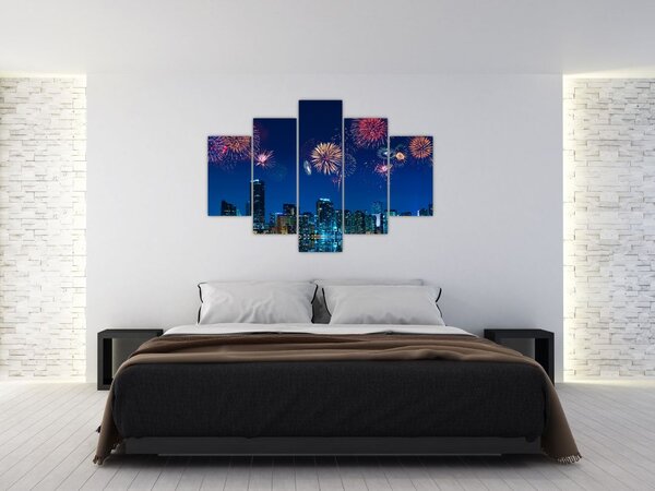 Tablou - Artificii in Miami (150x105 cm)