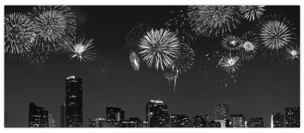 Tablou - Artificii in Miami (120x50 cm)