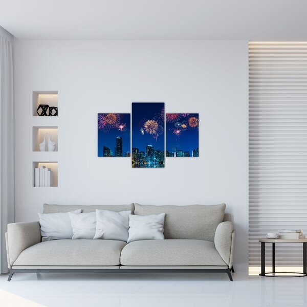 Tablou - Artificii in Miami (90x60 cm)